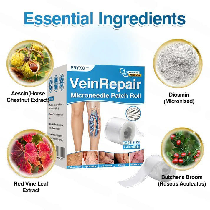 🇺🇸🏅🛡️Pryxo™ VeinRepair Microneedle Patch Roll⚡Instant Relief, Long-Term Results