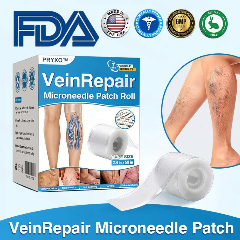 🇺🇸🏅🛡️Pryxo™ VeinRepair Microneedle Patch Roll⚡Instant Relief, Long-Term Results