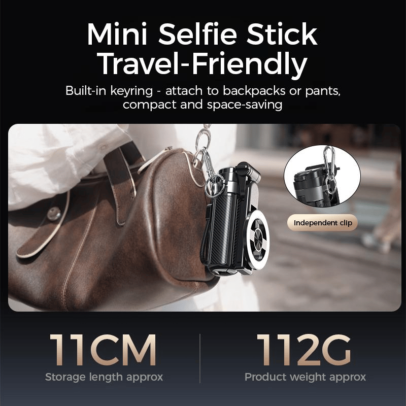 4-in-1 Magnetic Selfie Stick with 360° Rotating Design