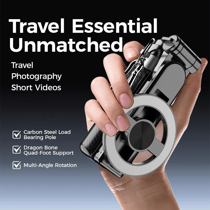 4-in-1 Magnetic Selfie Stick with 360° Rotating Design