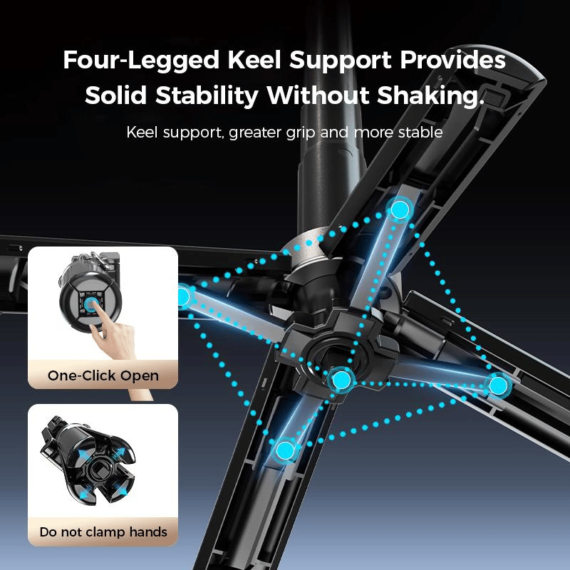4-in-1 Magnetic Selfie Stick with 360° Rotating Design